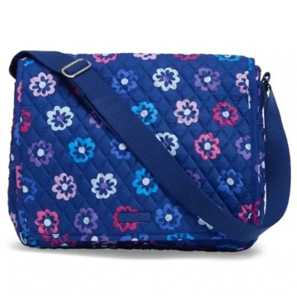 Vera Bradley Ellie Flowers Messenger Bag New with Tags - Picture 1 of 14